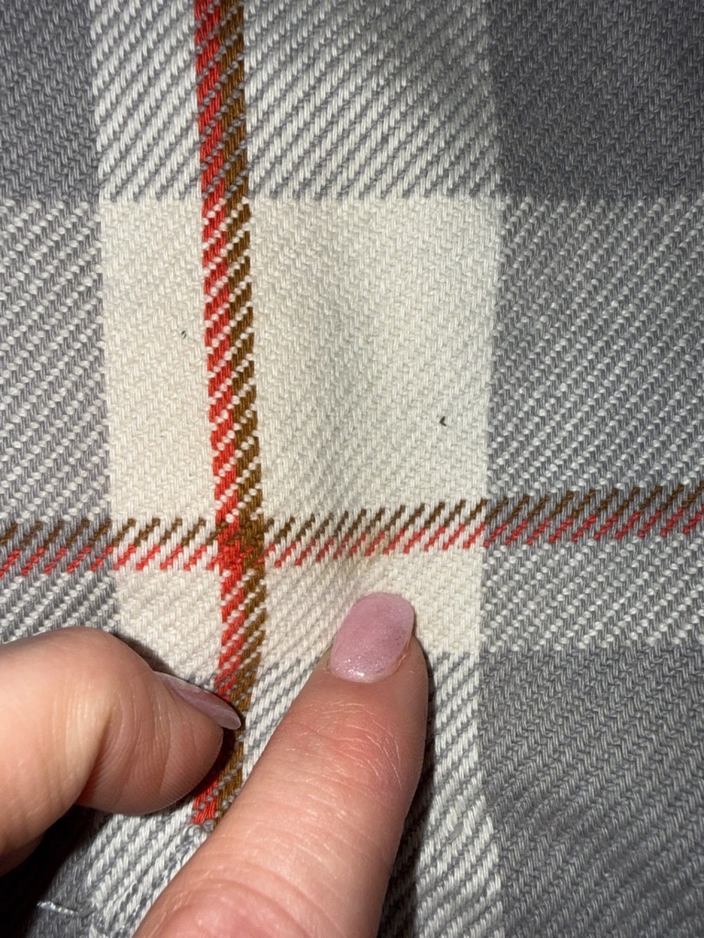 NWOT Carhartt Gray, Cream & Red Plaid Work Shirt Jacket - Picture 5 of 11